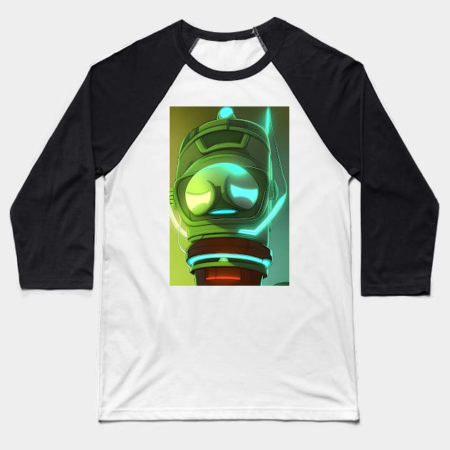 Neon robot Baseball T-Shirt by Urbanic